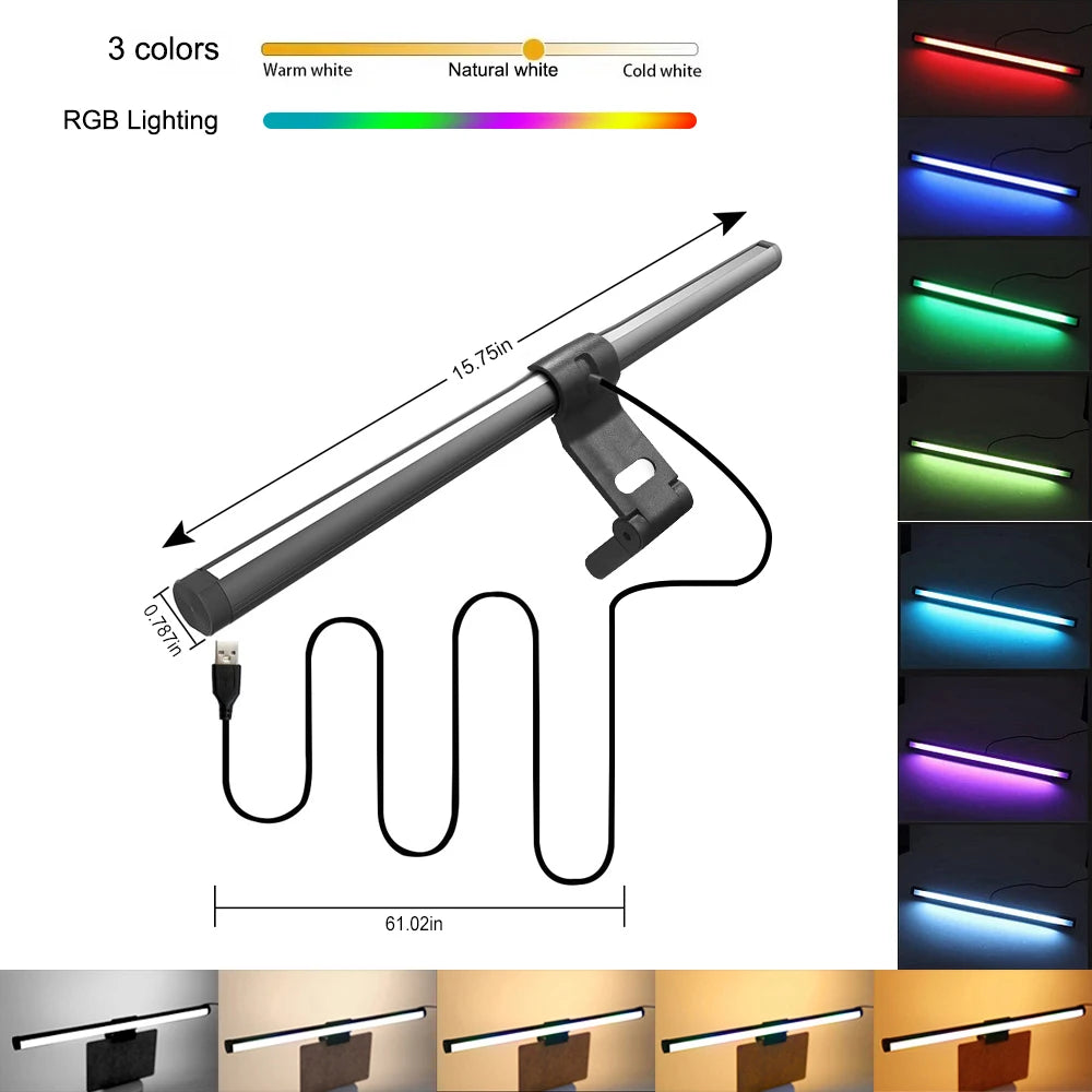 RGB Monitor Light Bar, Transform Your Desk, Your Way | 20+ Lighting Modes