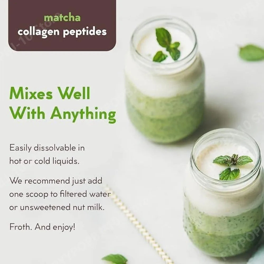 Organic Matcha Collagen Powder | Daily Support for Energy, Skin & Joints | Natural Wellness Blend